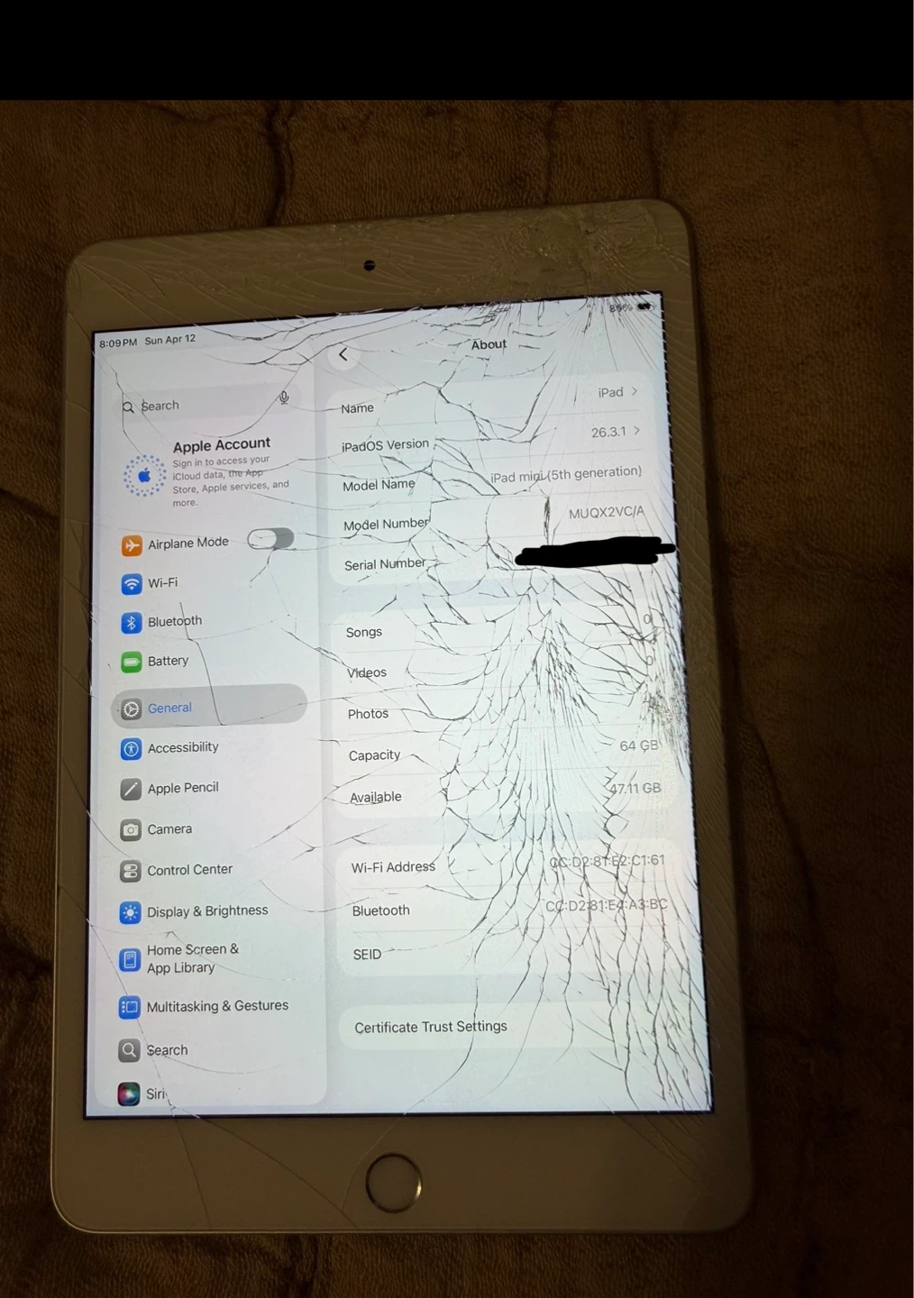 Apple iPad Mini 5 A2133 64GB WiFi - photo 2