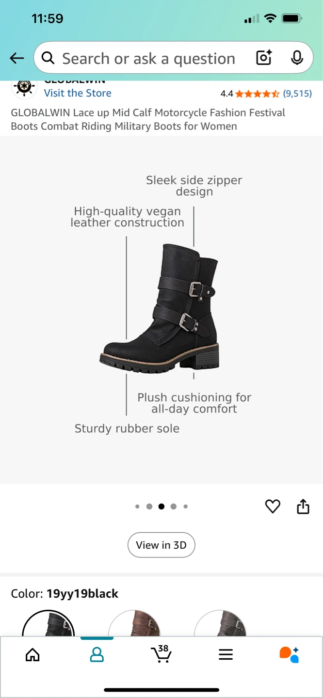 Women's Mid Calf Motorcycle Boots - photo 2
