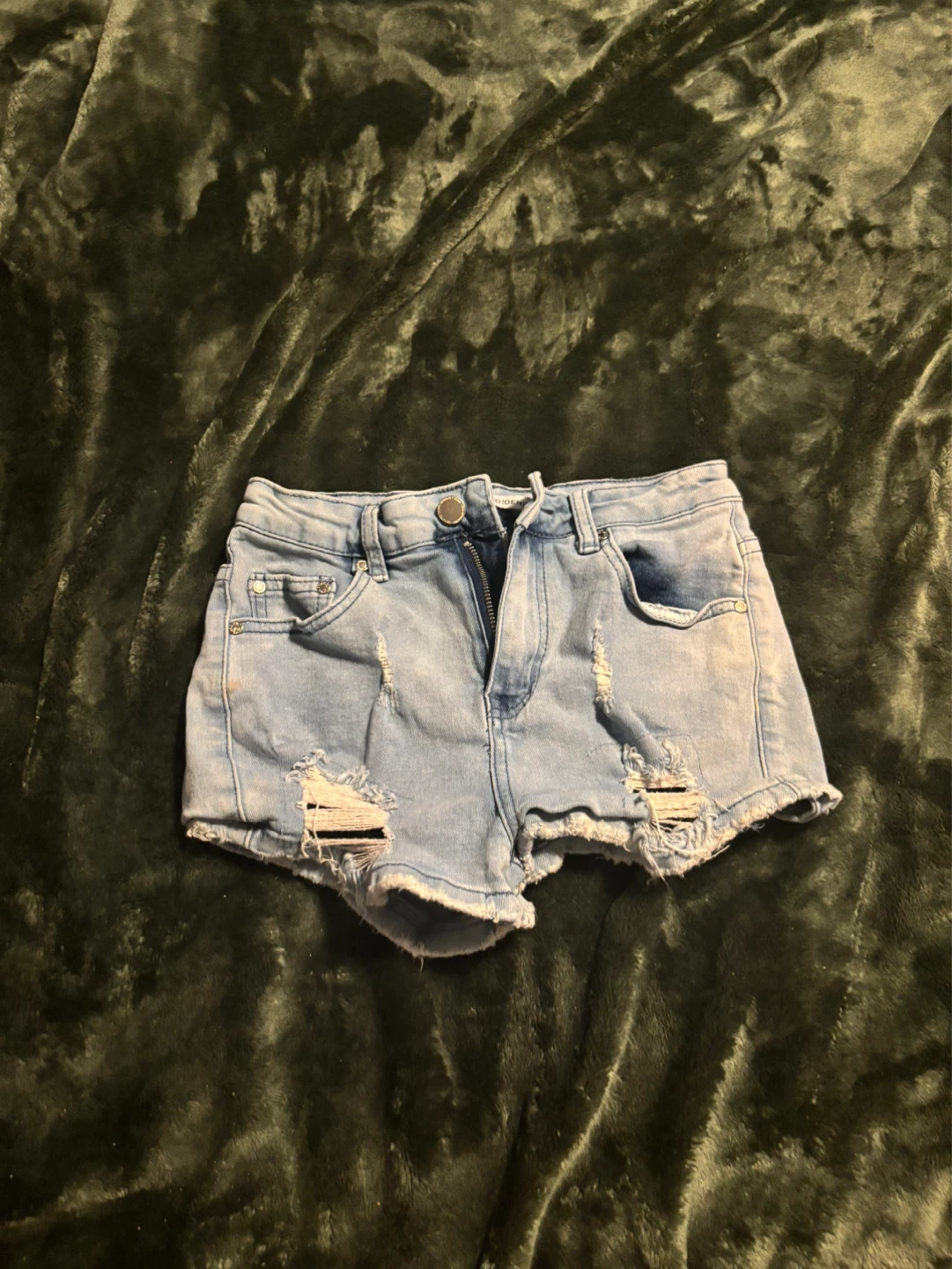 Revamped Denim Ripped Jean Shorts Size 00