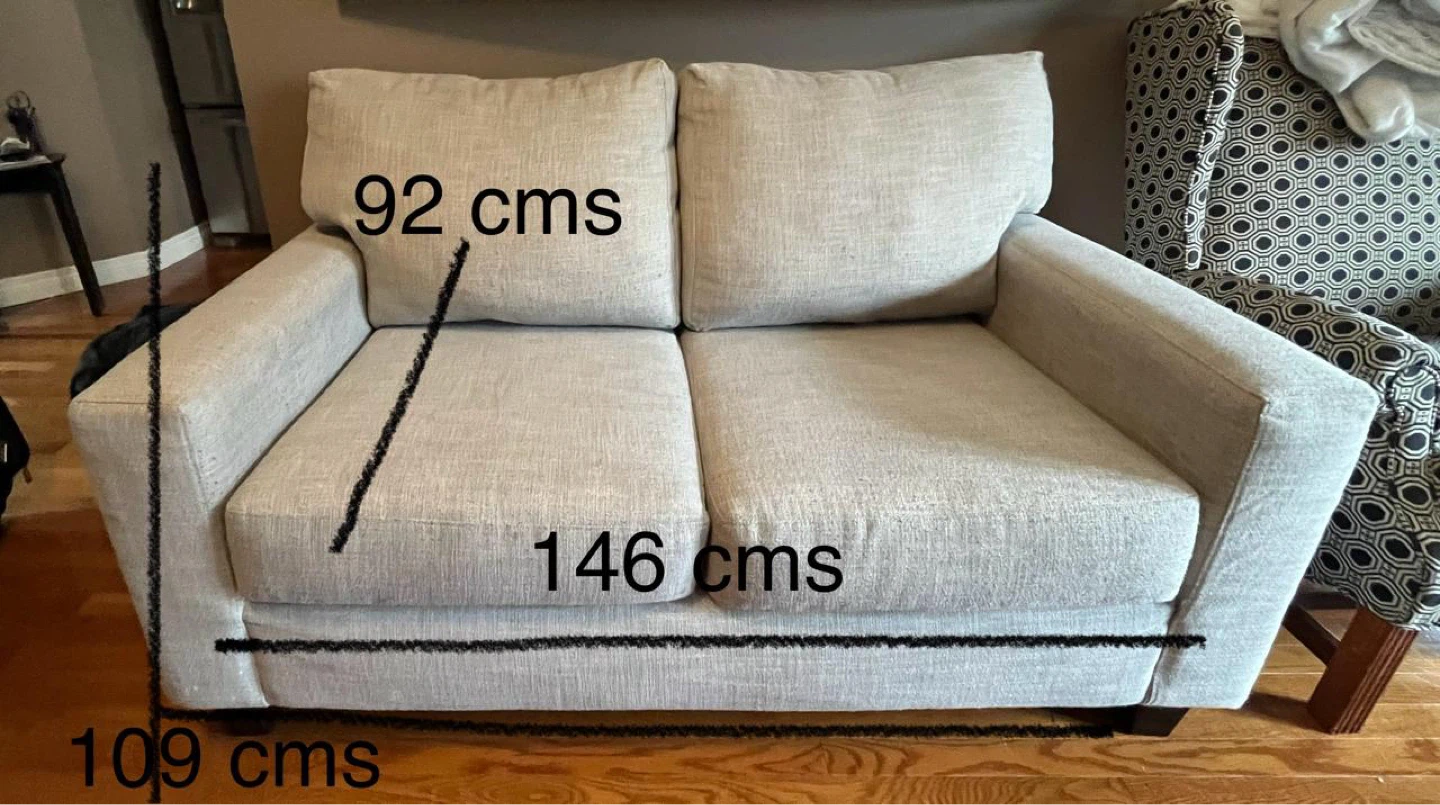 Light Grey 2-Seater Sofa - photo 2
