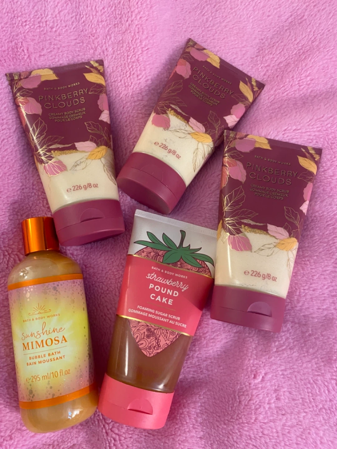 Bath & Body works scrubs and bubble bath