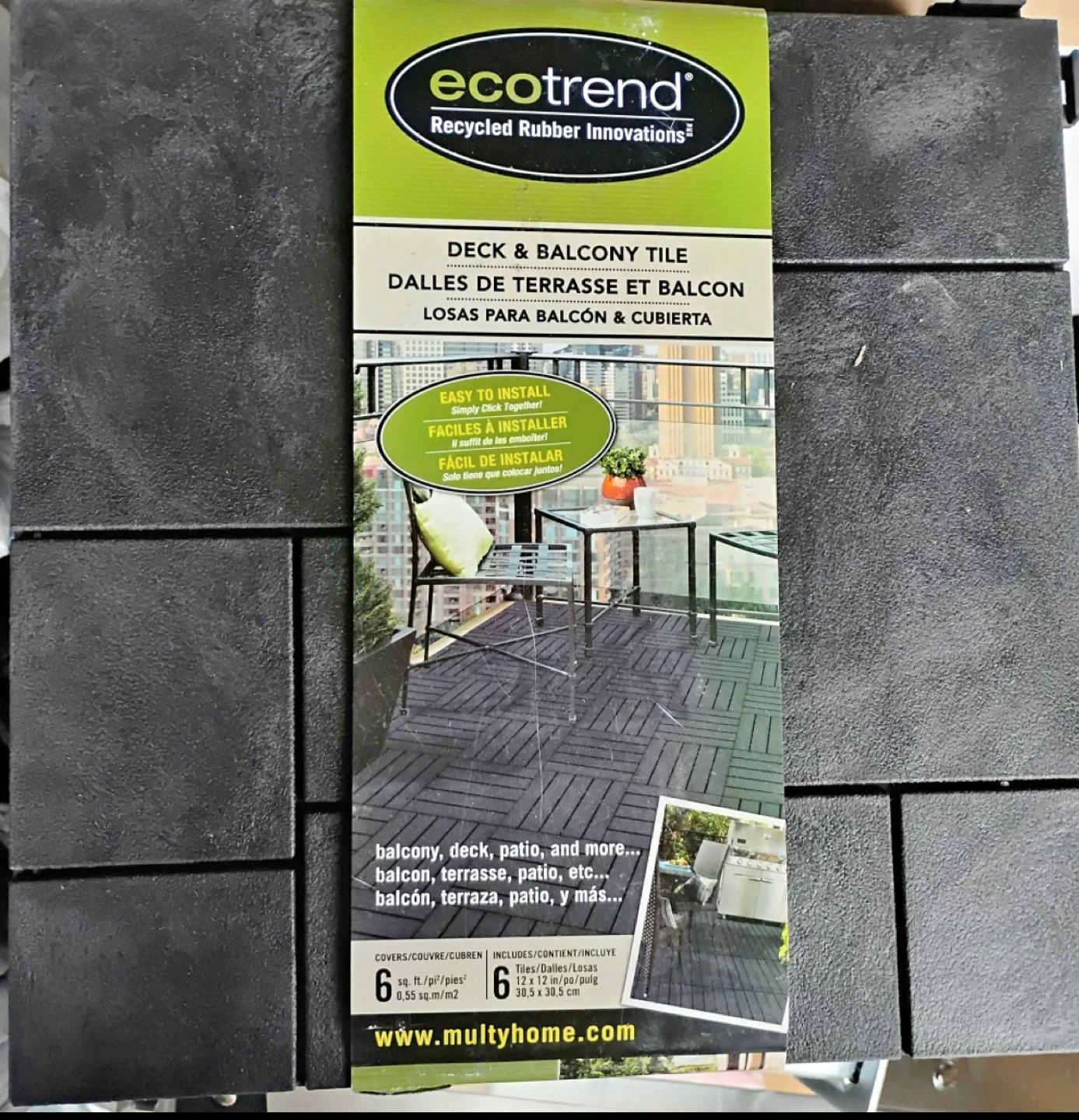 Ecotrend Deck & Balcony Tiles - Mosaic