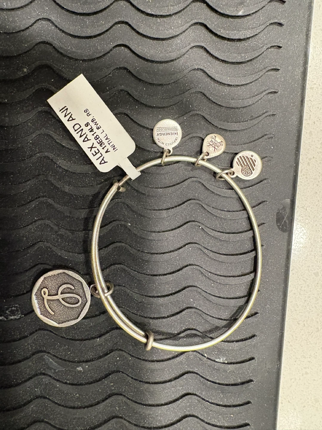 Alex and Ani Initial "L" Charm Bangle Bracelet - photo 3