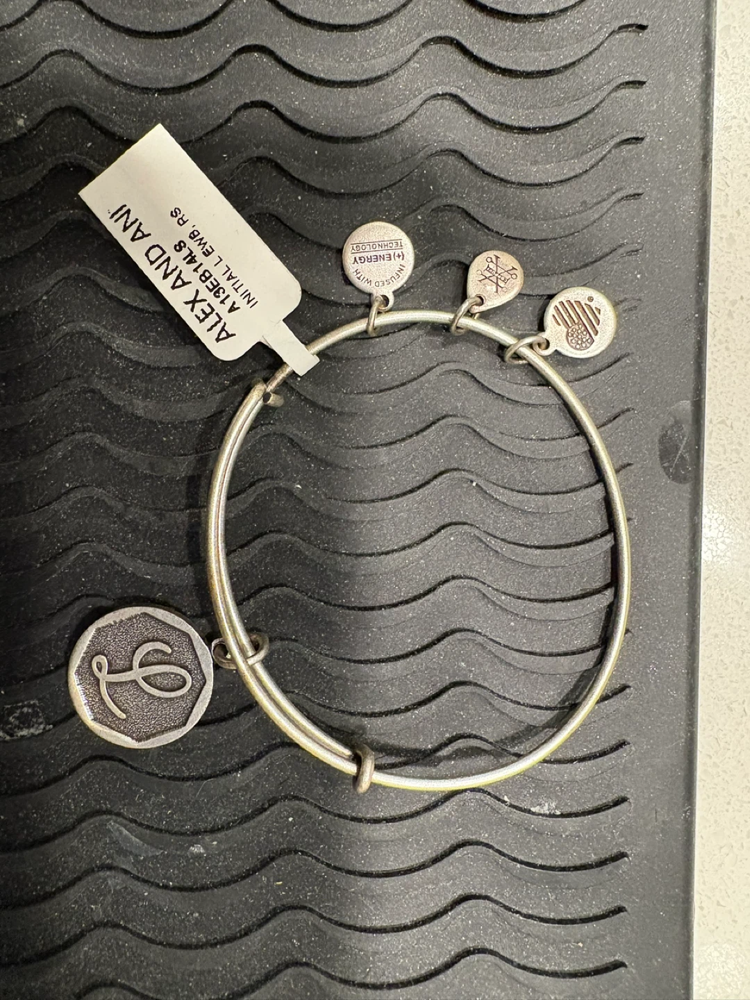 Alex and Ani Initial "L" Charm Bangle Bracelet - photo 2