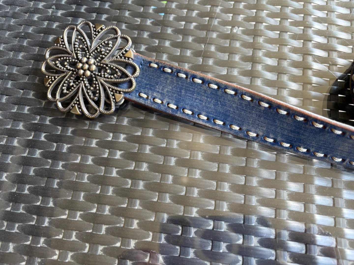 Women's Western Style Belt with Ornate Buckle - photo 2