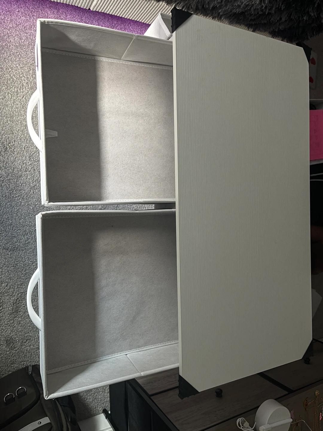 White Desk with 2 Storage Drawers - photo 3