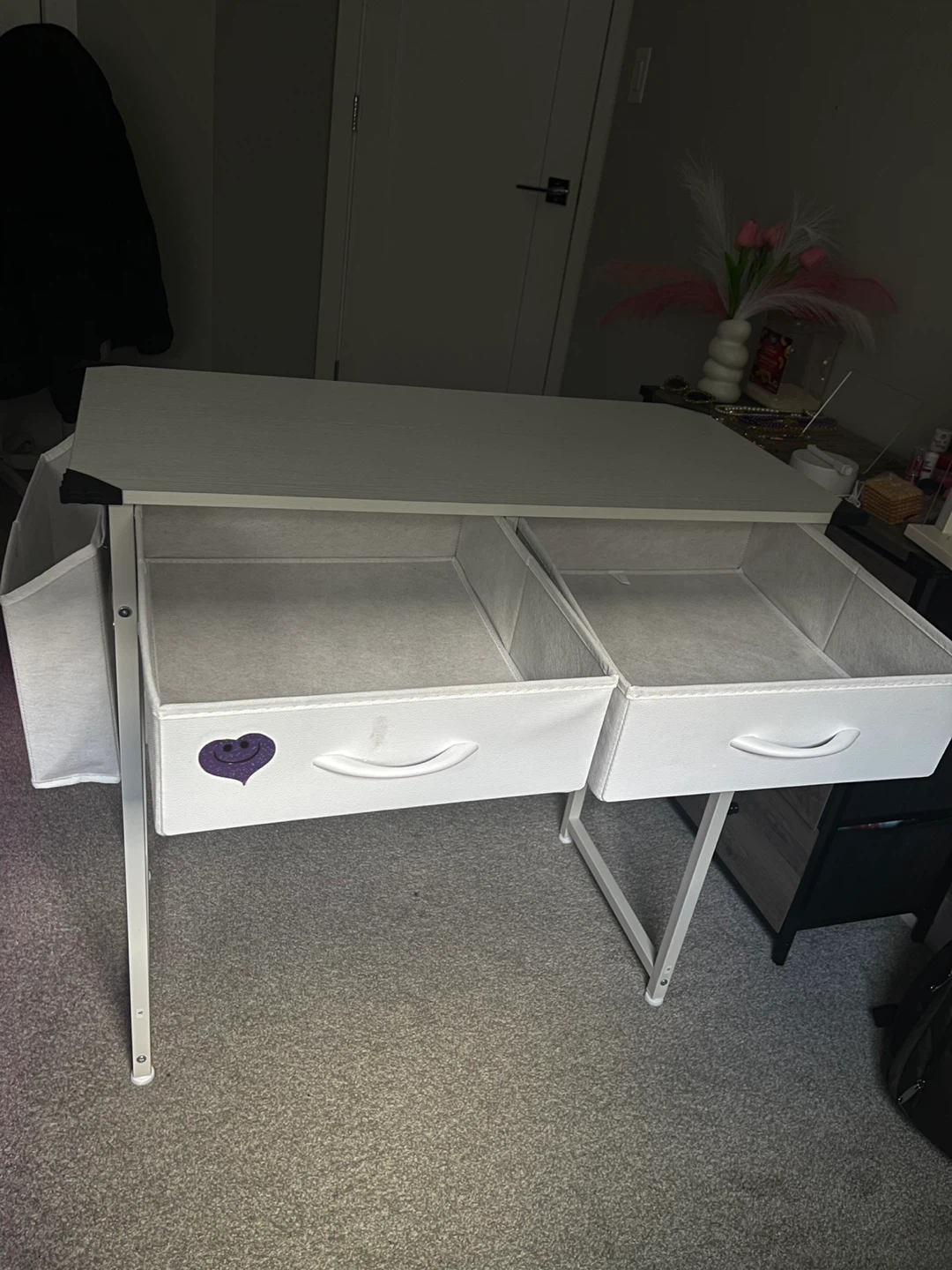White Desk with 2 Storage Drawers - photo 4