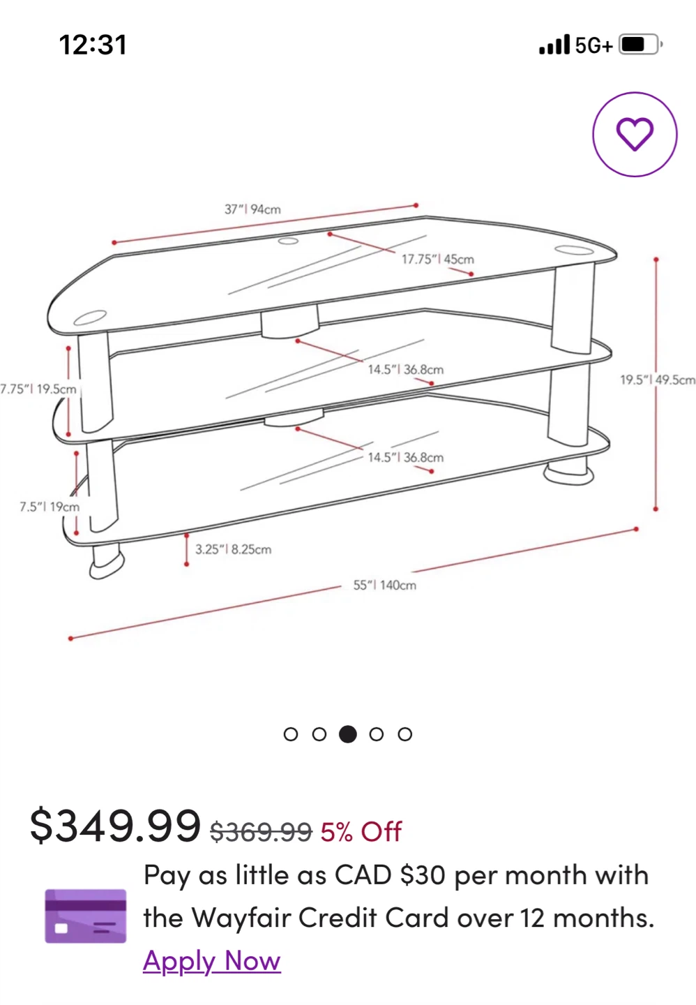 Latitude Run 55" W Glass Media Console - photo 5