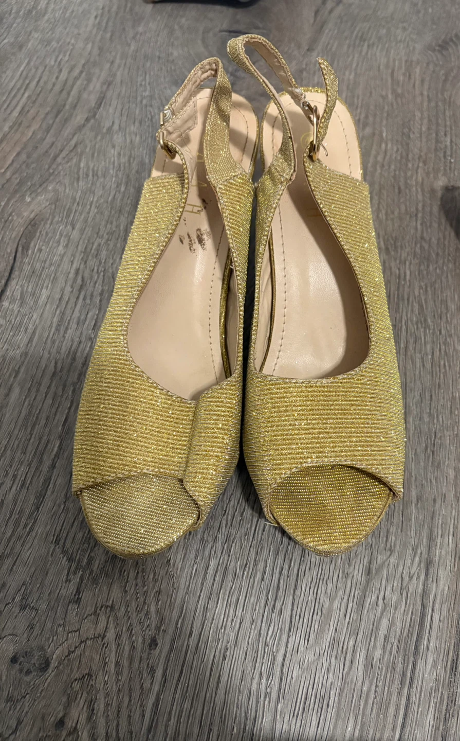 Gold Sparkle Heels
