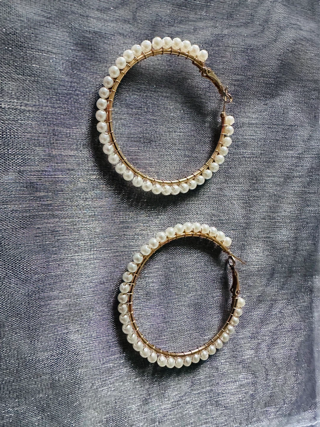 Pearl Hoop Earrings