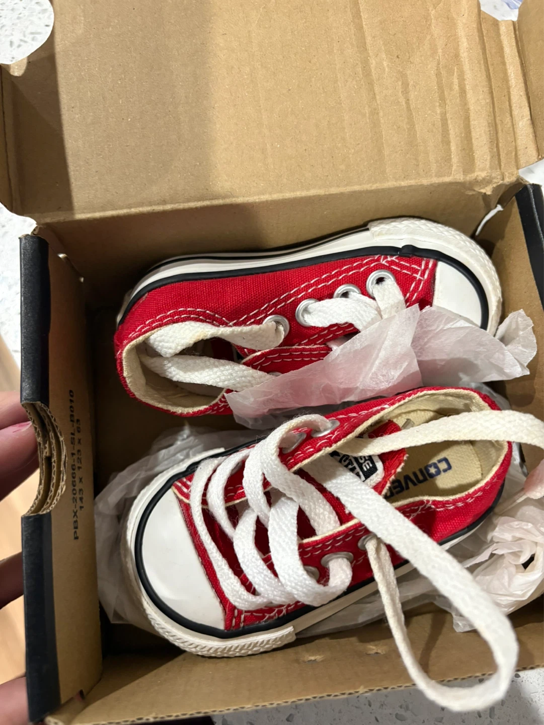 Converse Infant Red Chuck Taylor All Star Shoes Size 2