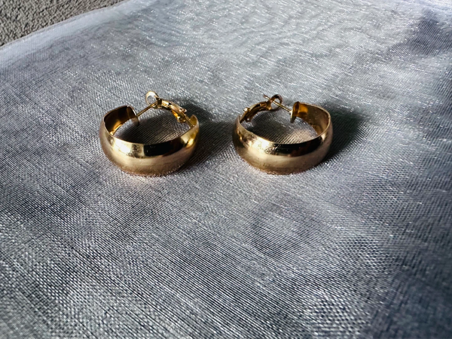 Gold Tone Hoop Earrings