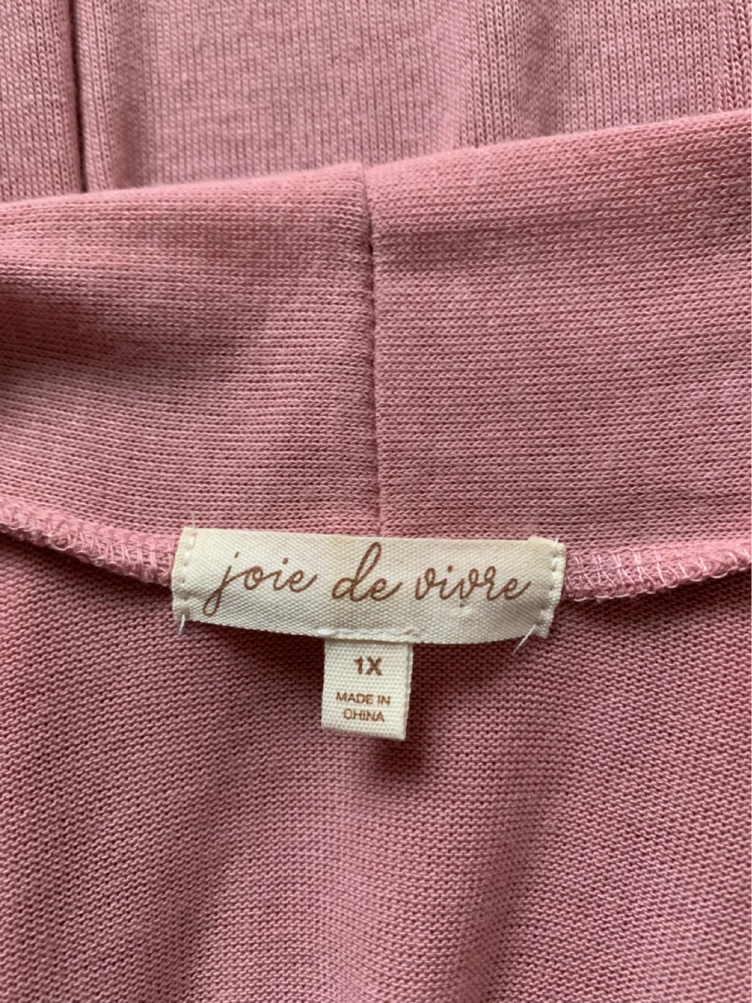 Joie de Vivre pink open-front cardigan size 1X - photo 3