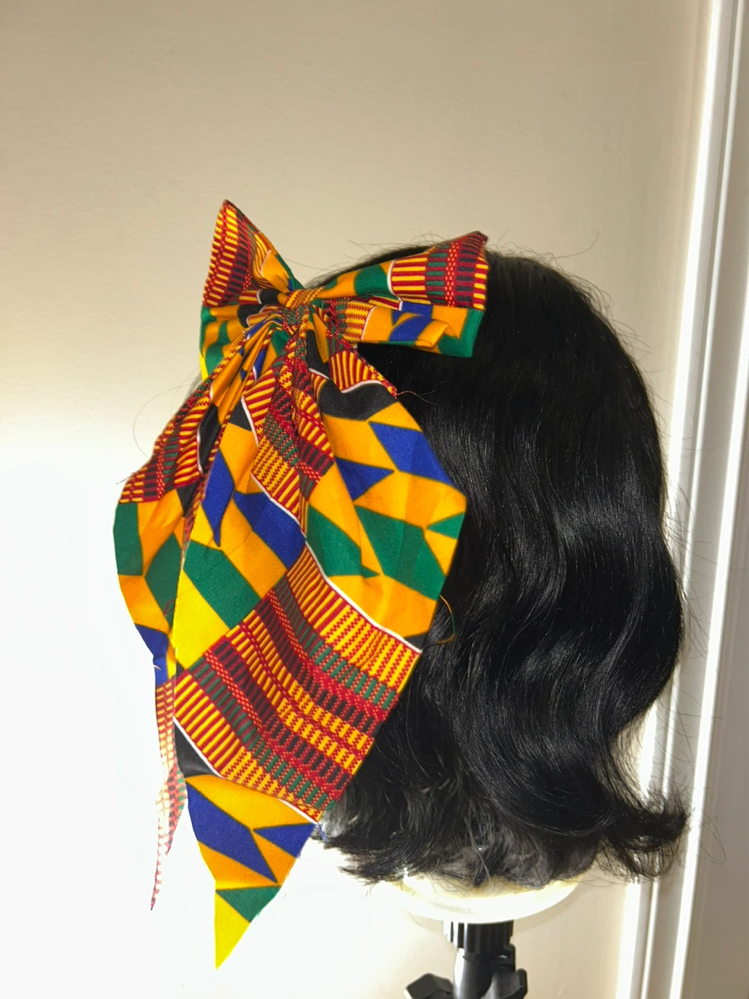 African Print Hair Bows, Hoop Earrings Set and tote bags