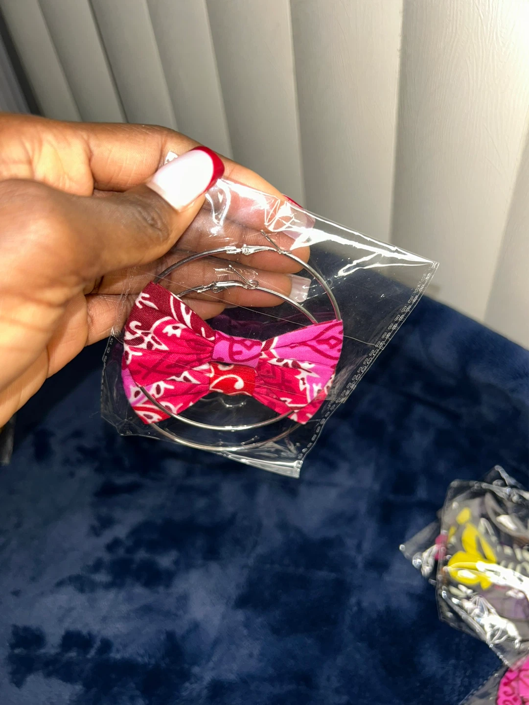 African Print Hair Bows, Hoop Earrings Set and tote bags - photo 4