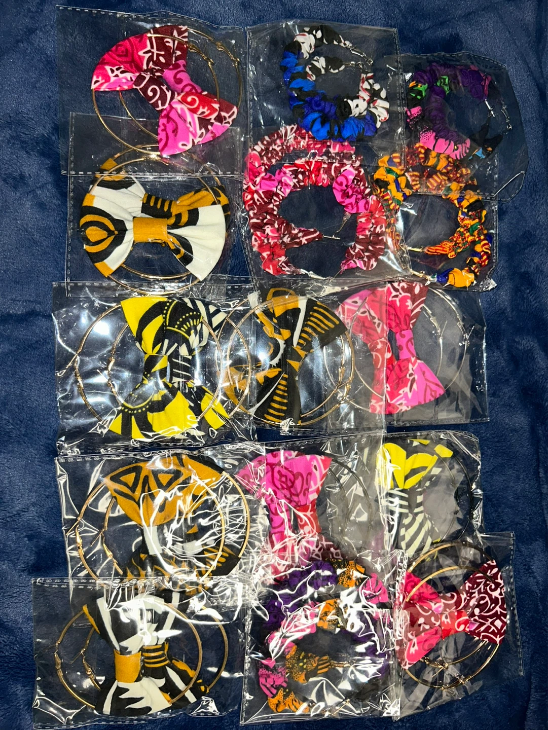 African Print Hair Bows, Hoop Earrings Set and tote bags - photo 2