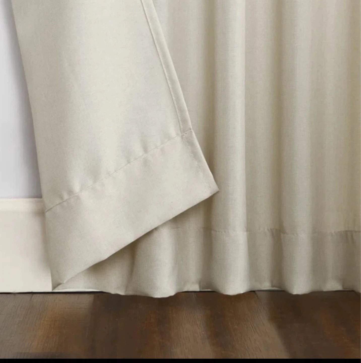 Cream Tab Top Curtain Panel - photo 3