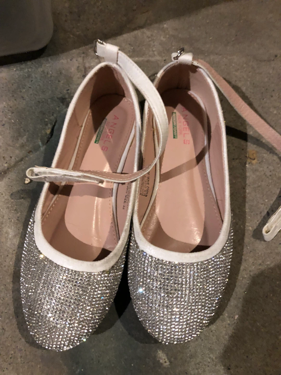 Size 1 Girls Rhinestone fancy shoes