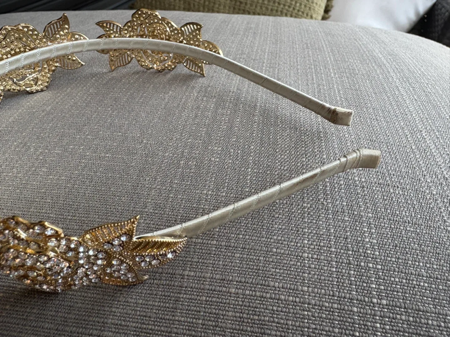 Gold Floral Swarovski Crystal  Headband - photo 5