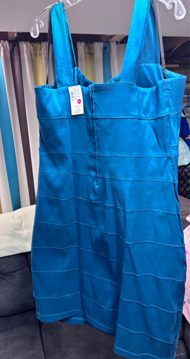 RICKI'S Blue Bodycon Dress Size 18 - photo 3