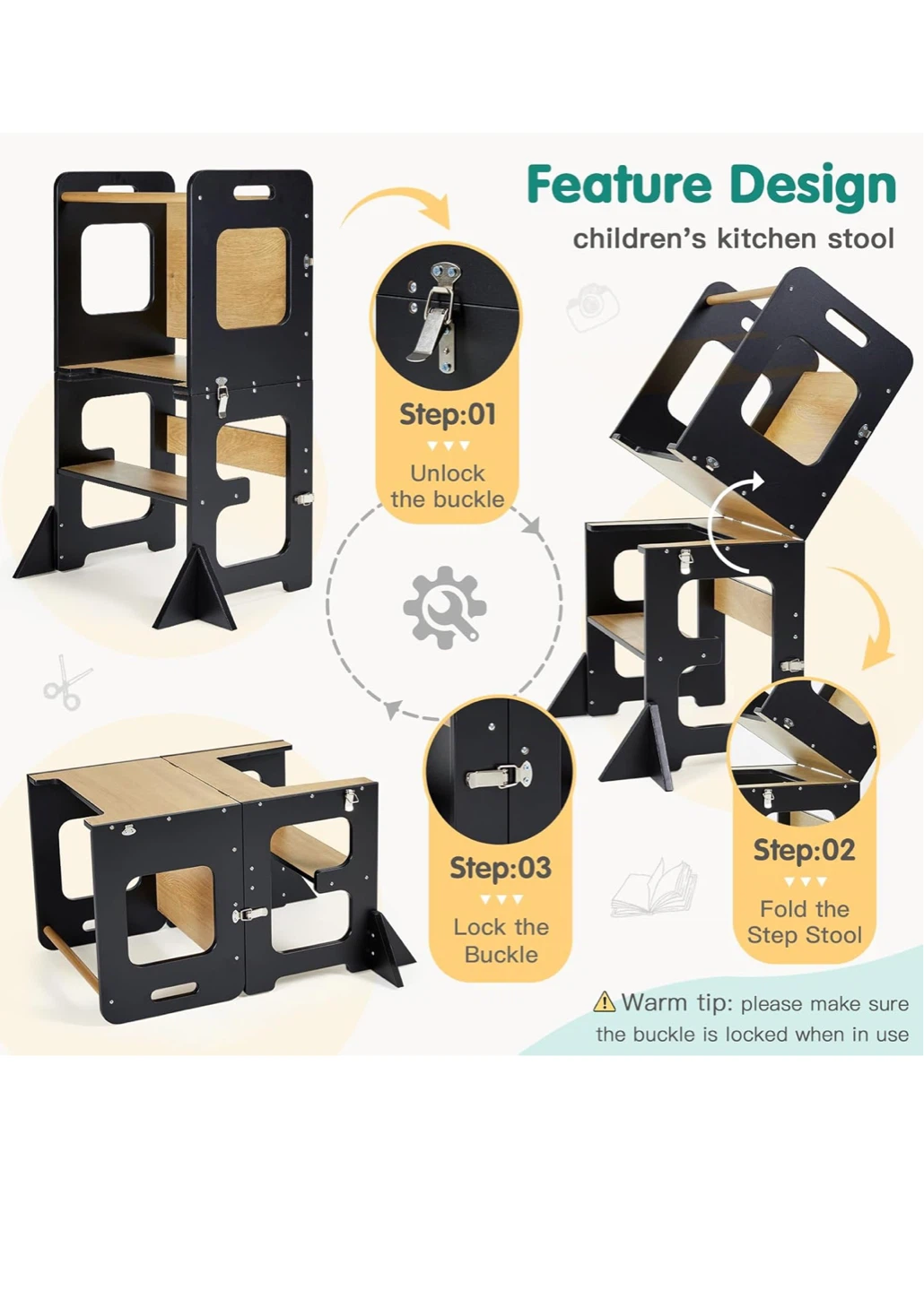 Multifunctional Wooden Learning Tower - photo 2