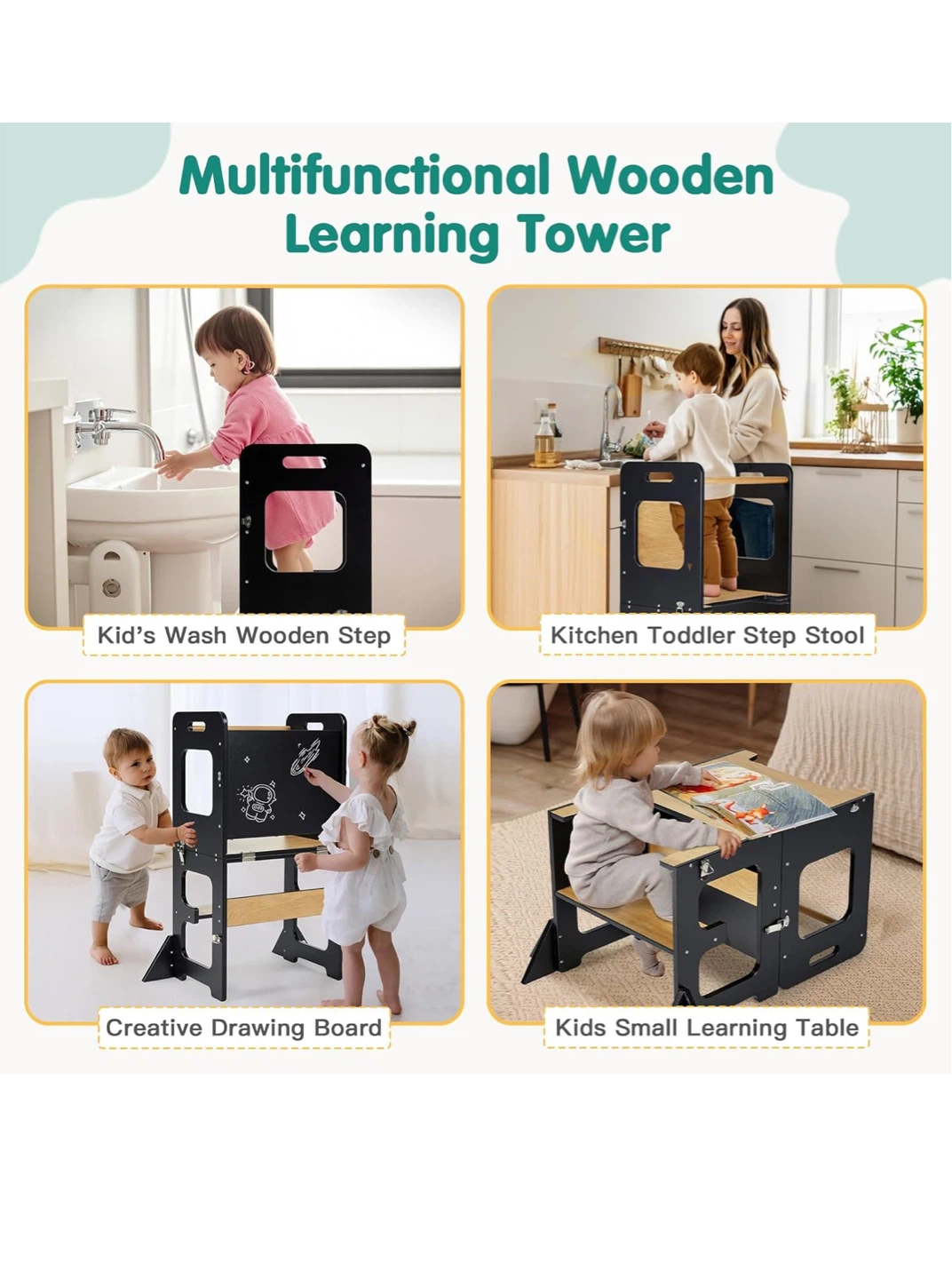 Multifunctional Wooden Learning Tower - photo 4