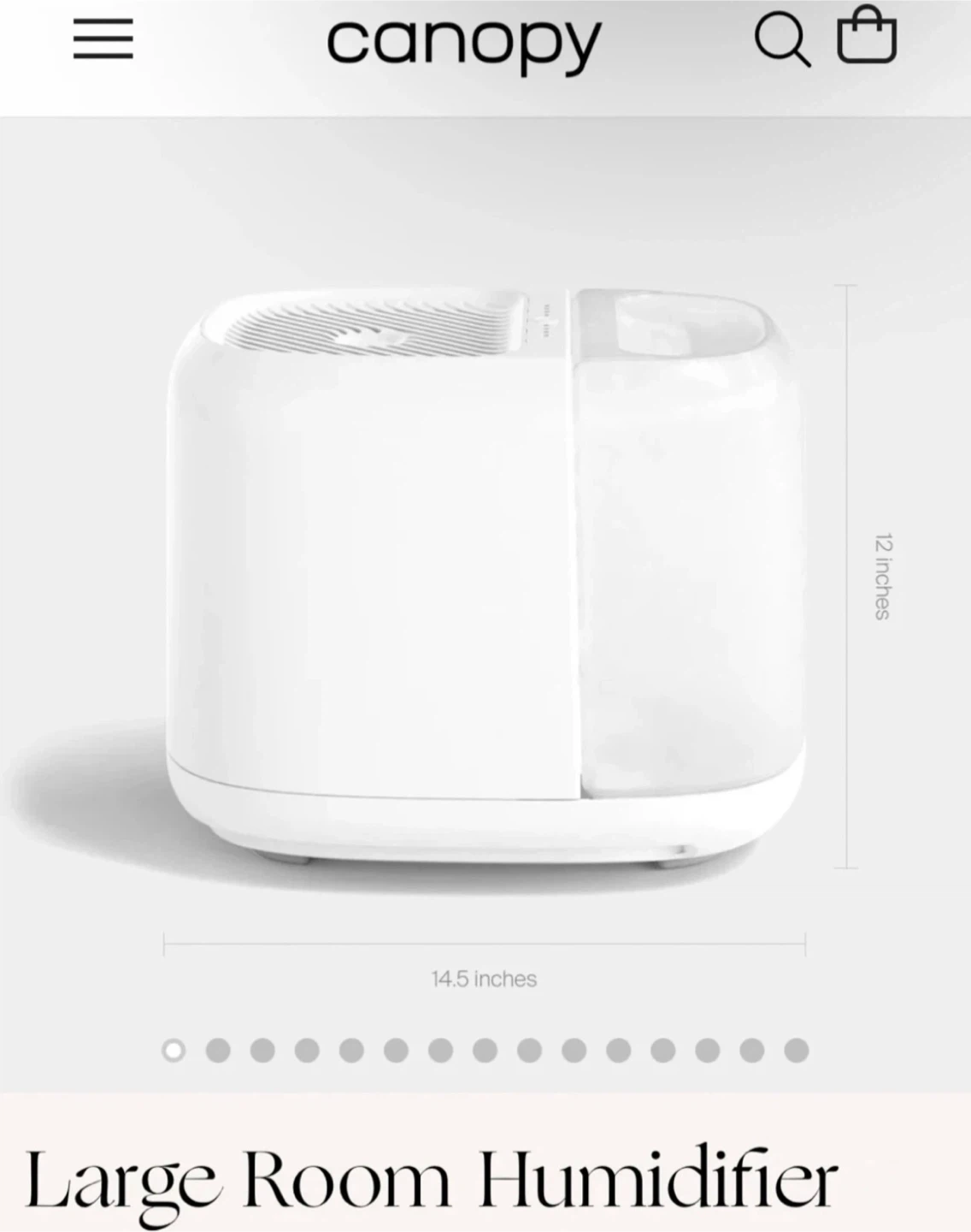 Canopy Large Room Humidifier - White