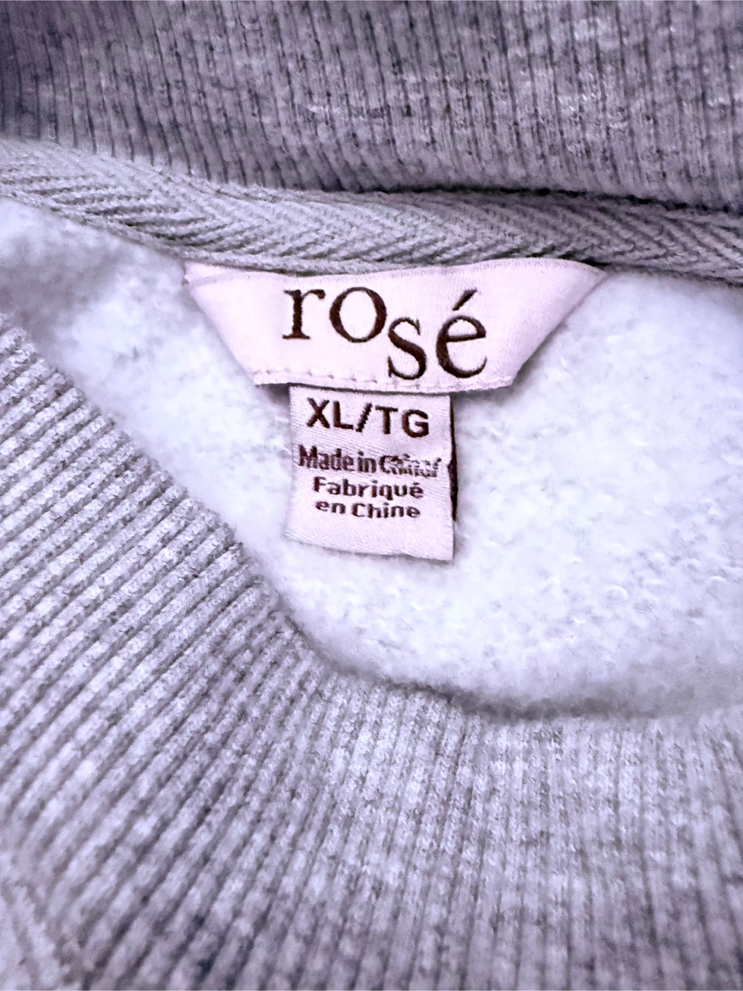 Rosé Grey Sweatshirt and Shorts Set - XL - photo 4