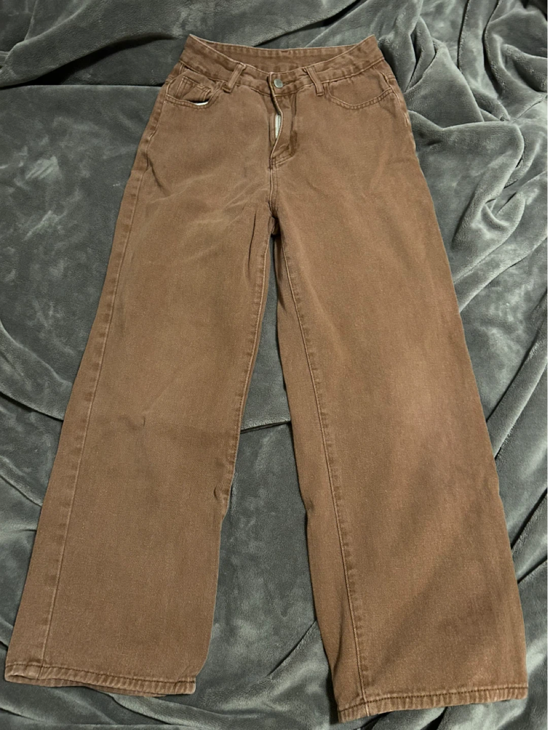 SHEIN Women's Brown Wide-Leg Jeans - Size M
