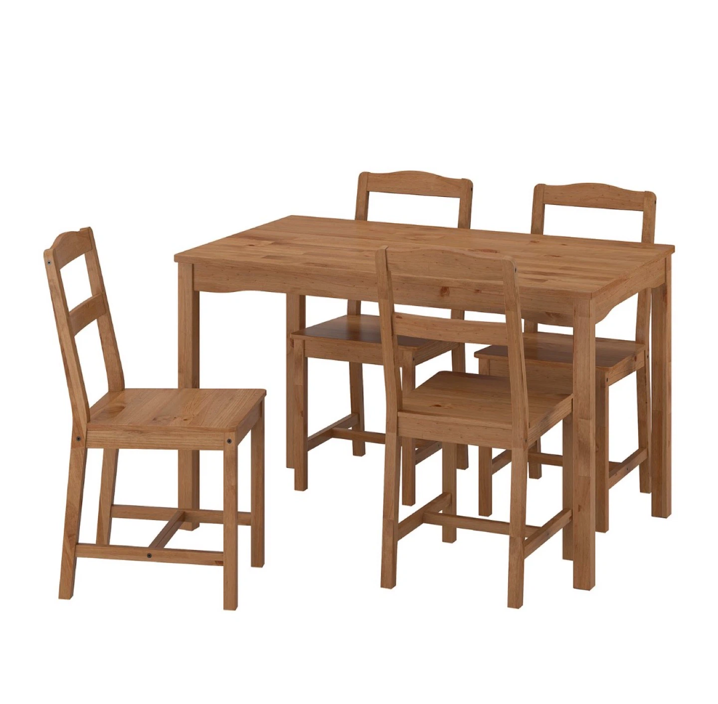 Pine Dining Table and 4 Chairs Set
