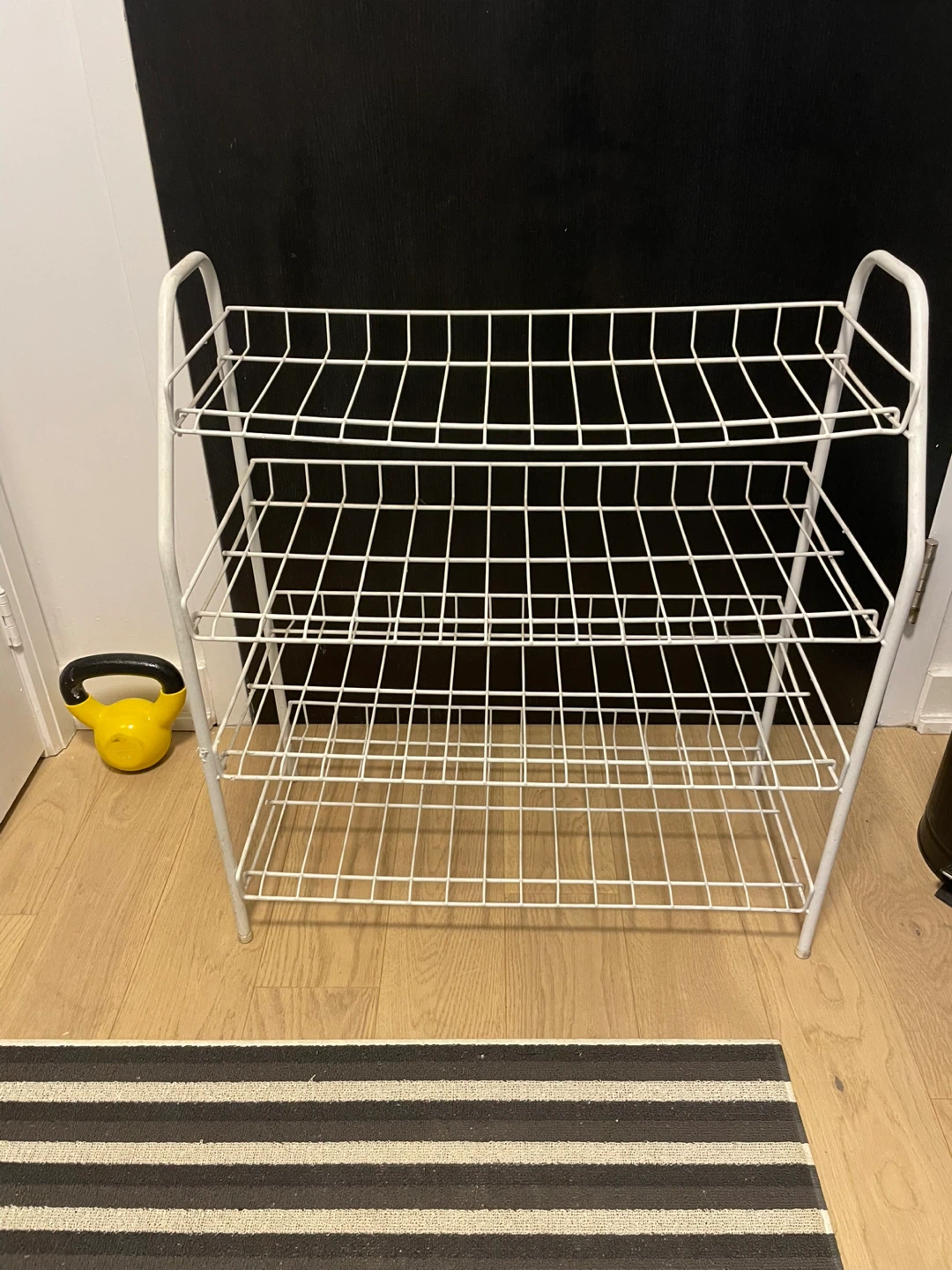 White Wire 4-Tier Shoe Rack