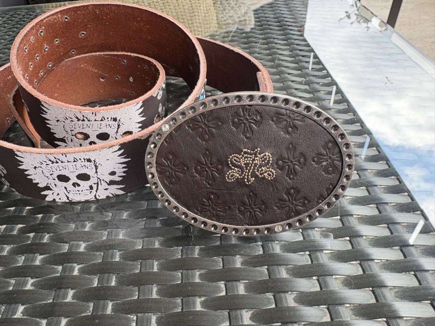 Seven 7 Jeans Skull Belt - photo 4
