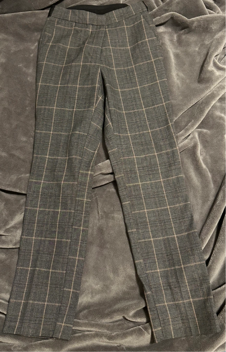 ZARA Plaid Pants - Grey/Pink - EUR XS