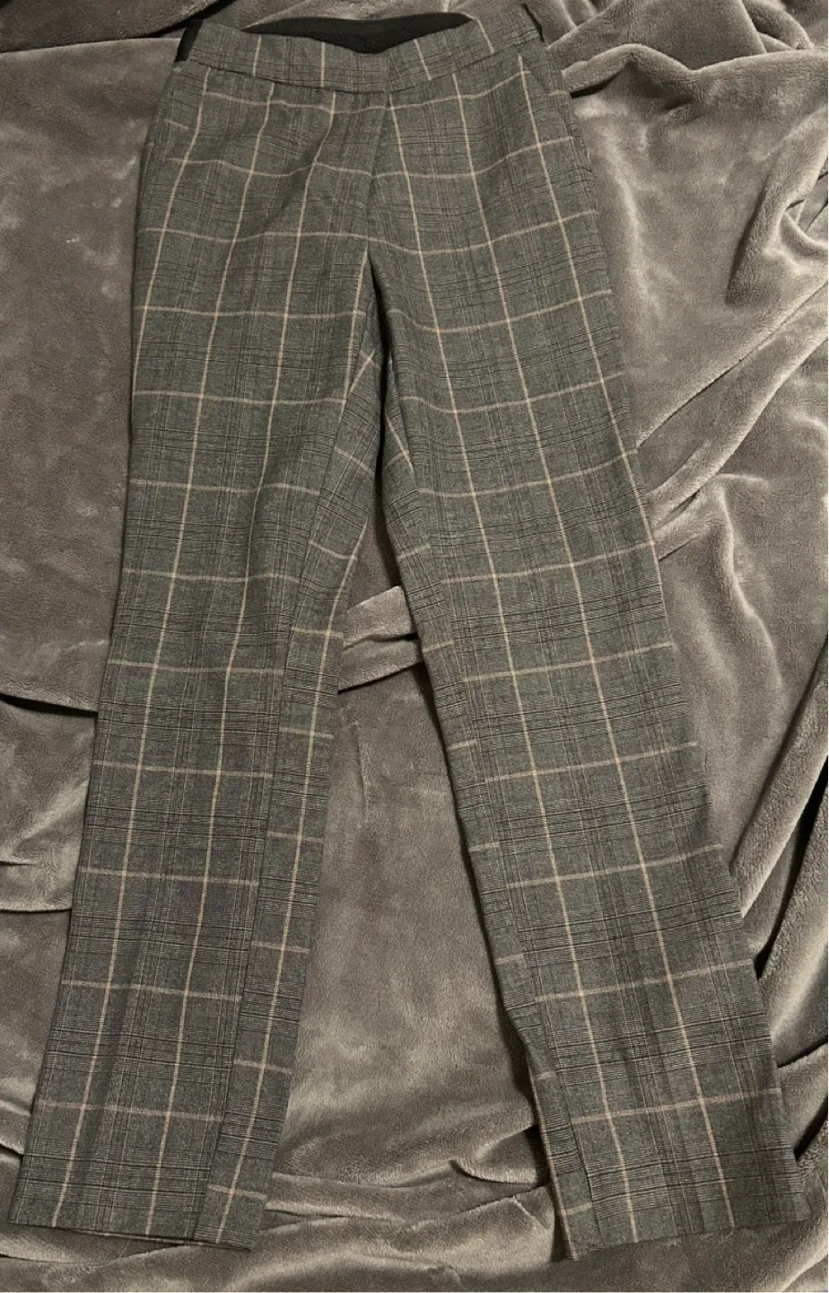 ZARA Plaid Pants - Grey/Pink - EUR XS