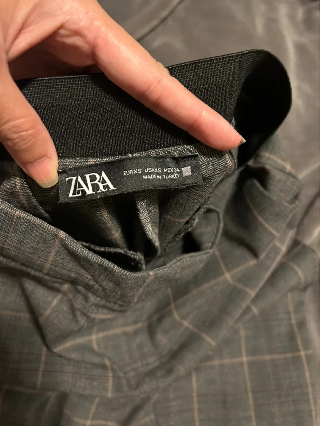 ZARA Plaid Pants - Grey/Pink - EUR XS - photo 2