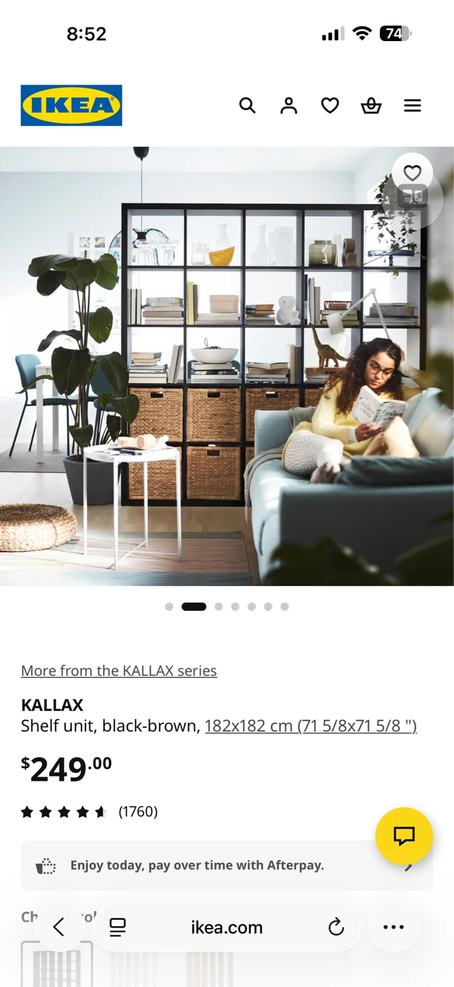 IKEA KALLAX Shelf Unit - Black-Brown - photo 2