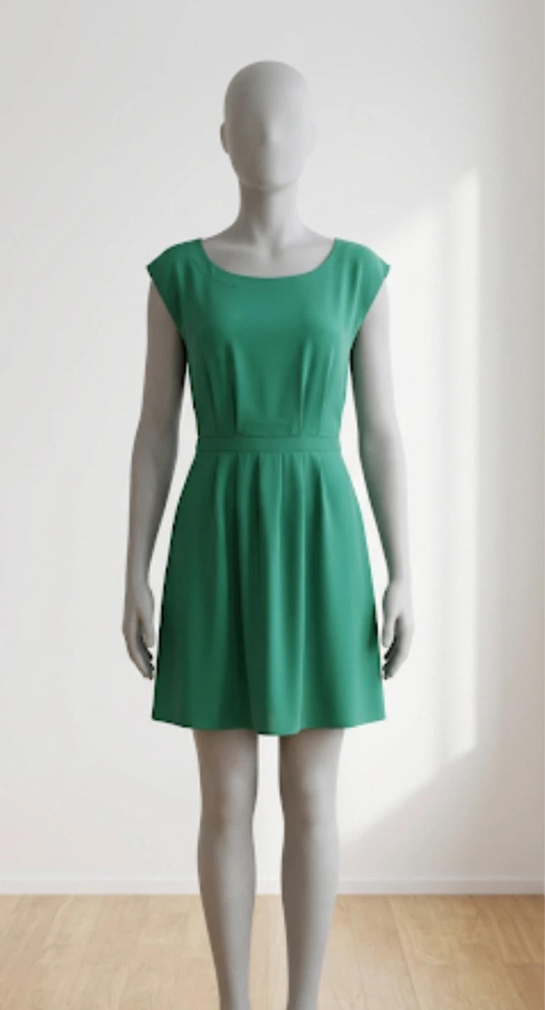 Old Navy Green Cap Sleeve Fit and Flare Dress XS