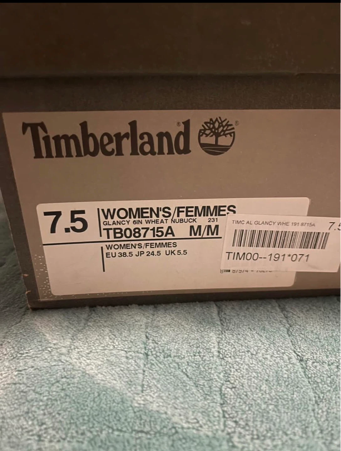 Timberland Women's Glancy 6" Wheat Nubuck Wedge Boots Size 7.5 - photo 3