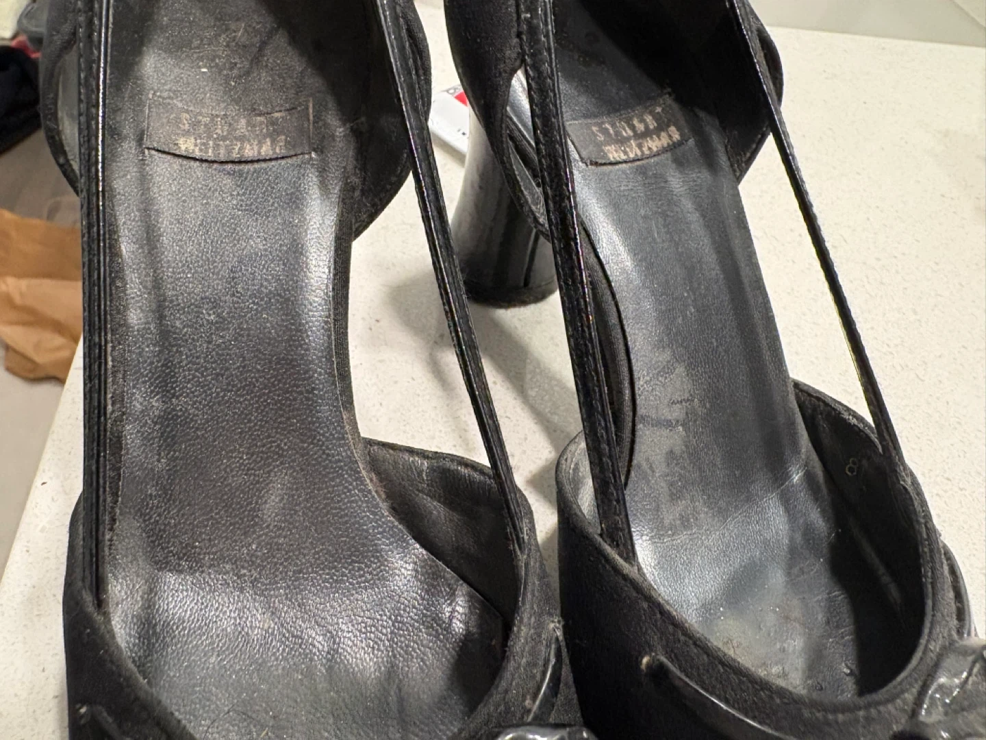 Stuart Weitzman Black Suede Bow Heels - photo 3