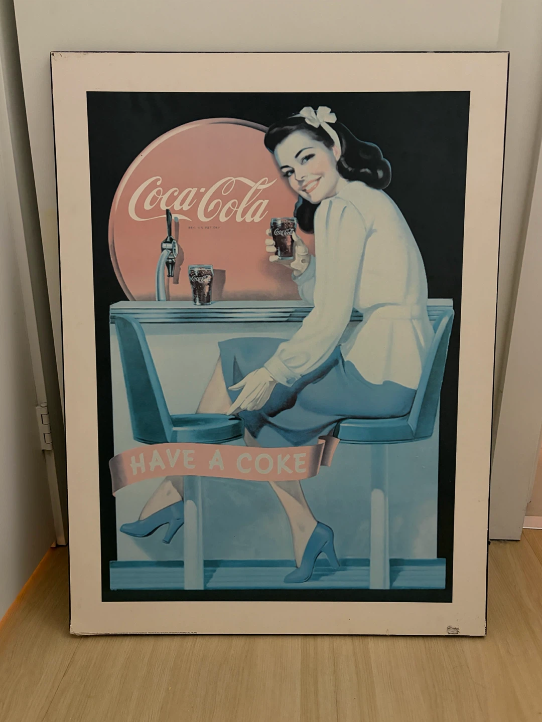 Rare Vintage coca cola wood sign/poster - photo 2