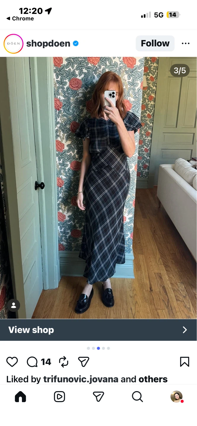 Doen Seraphine Dress in Amble Plaid - photo 4