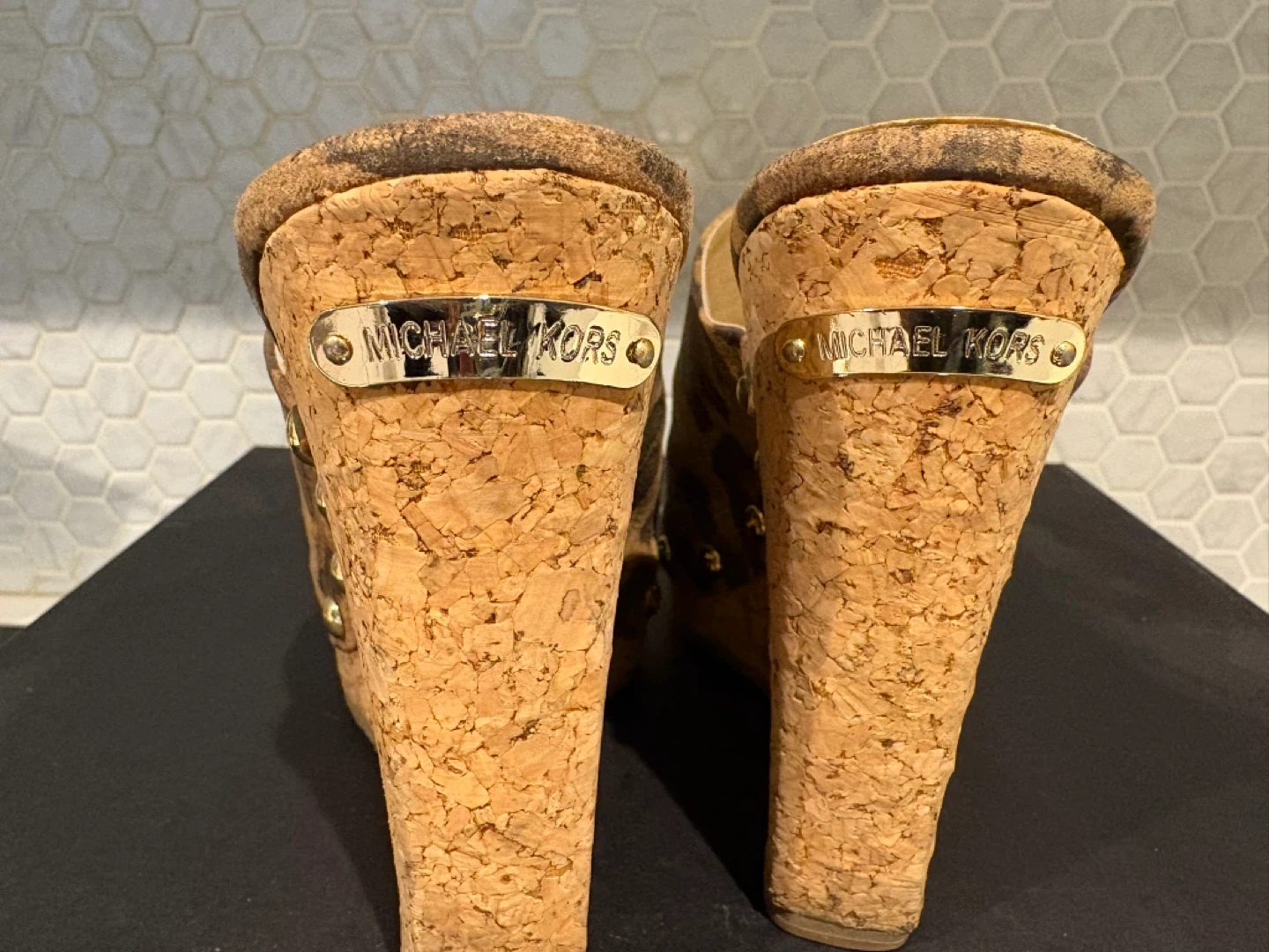 MELINDA WEDGE Leopard Mules - photo 5