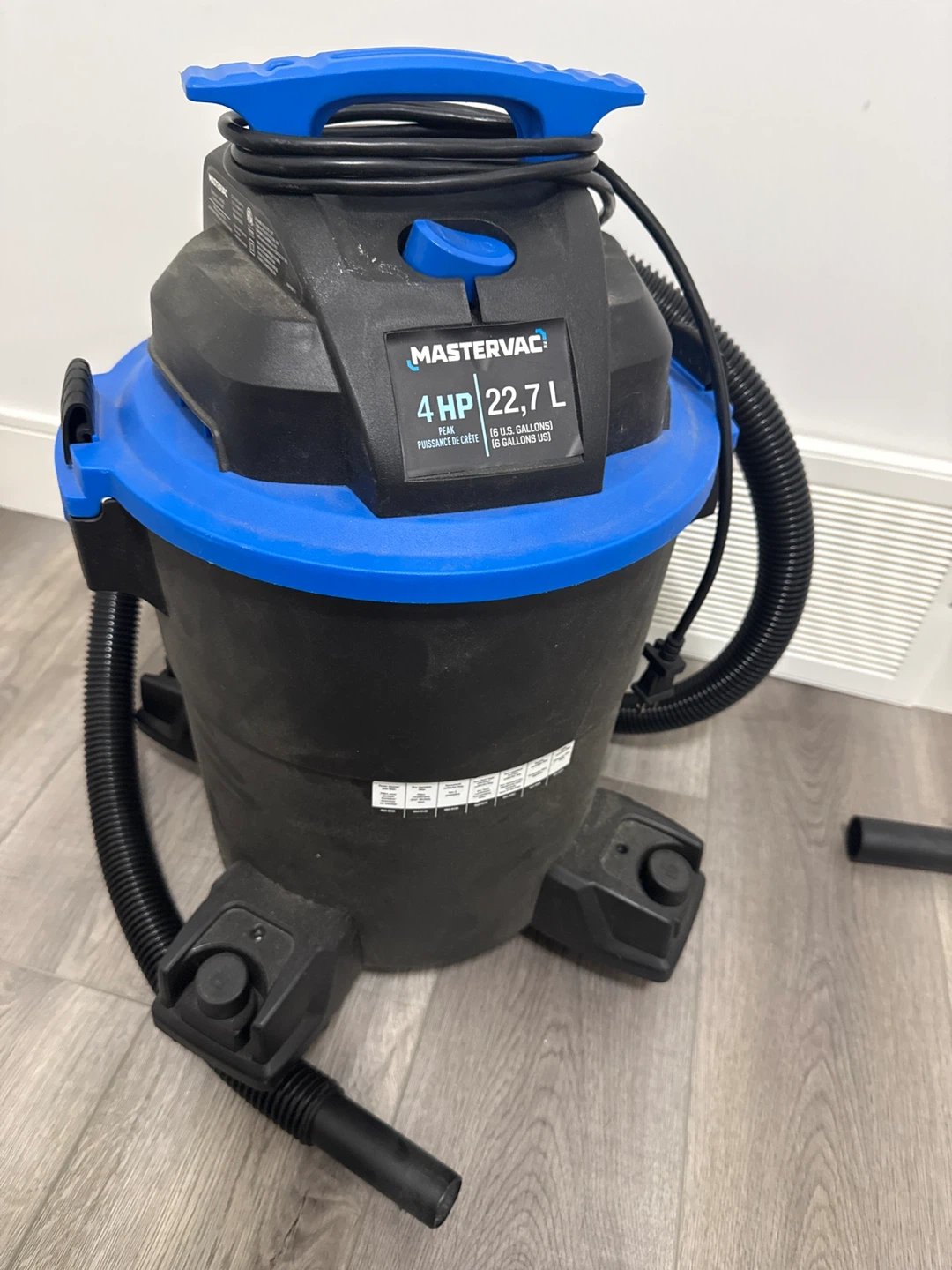 Mastervac 4 HP Wet/Dry Vacuum - 22.7 L - photo 3