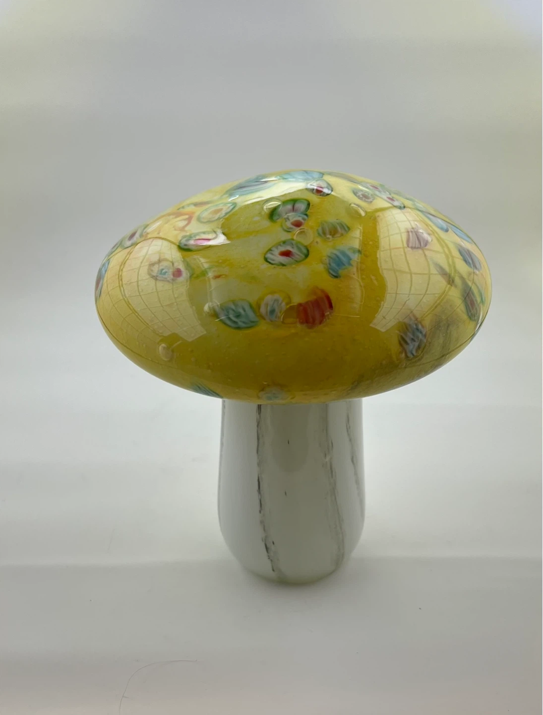 Murano Style Art Glass Mushroom