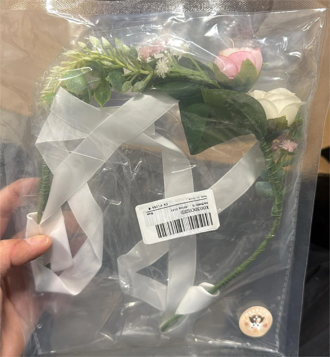 Pet Flower Crown Headband and Collar Set - photo 4