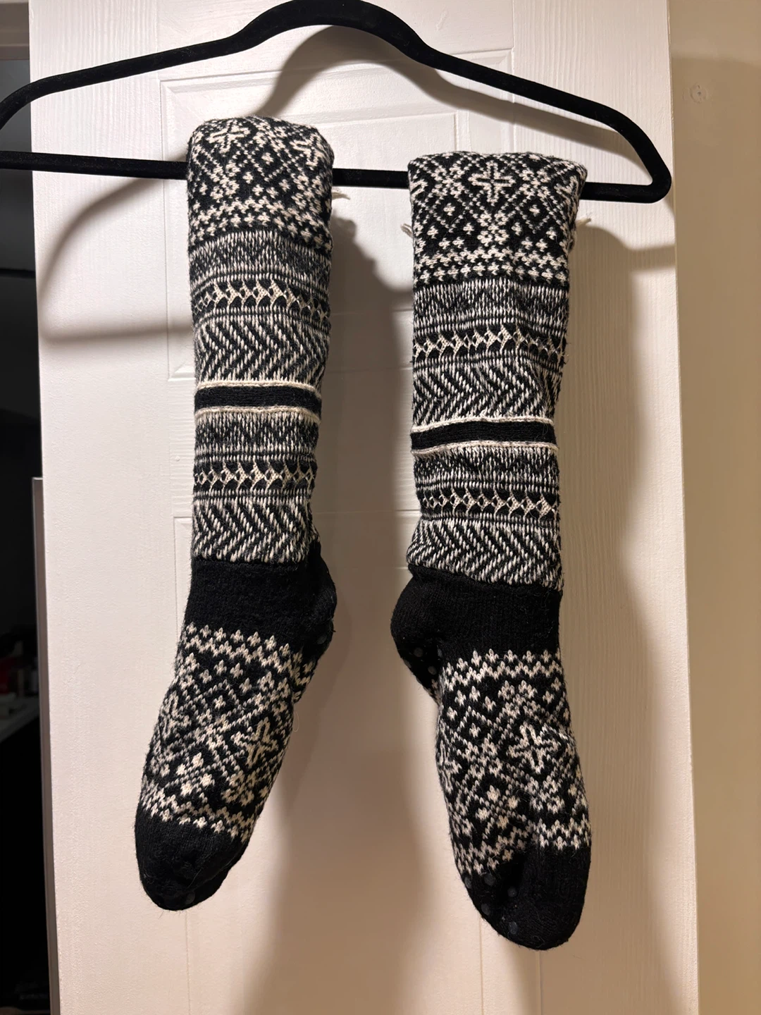 Knit Knee-High Reading Socks