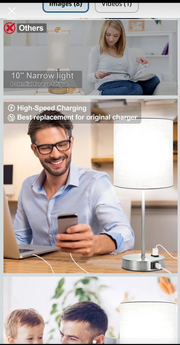 Set of 2 Touch Control Table Lamps - photo 3