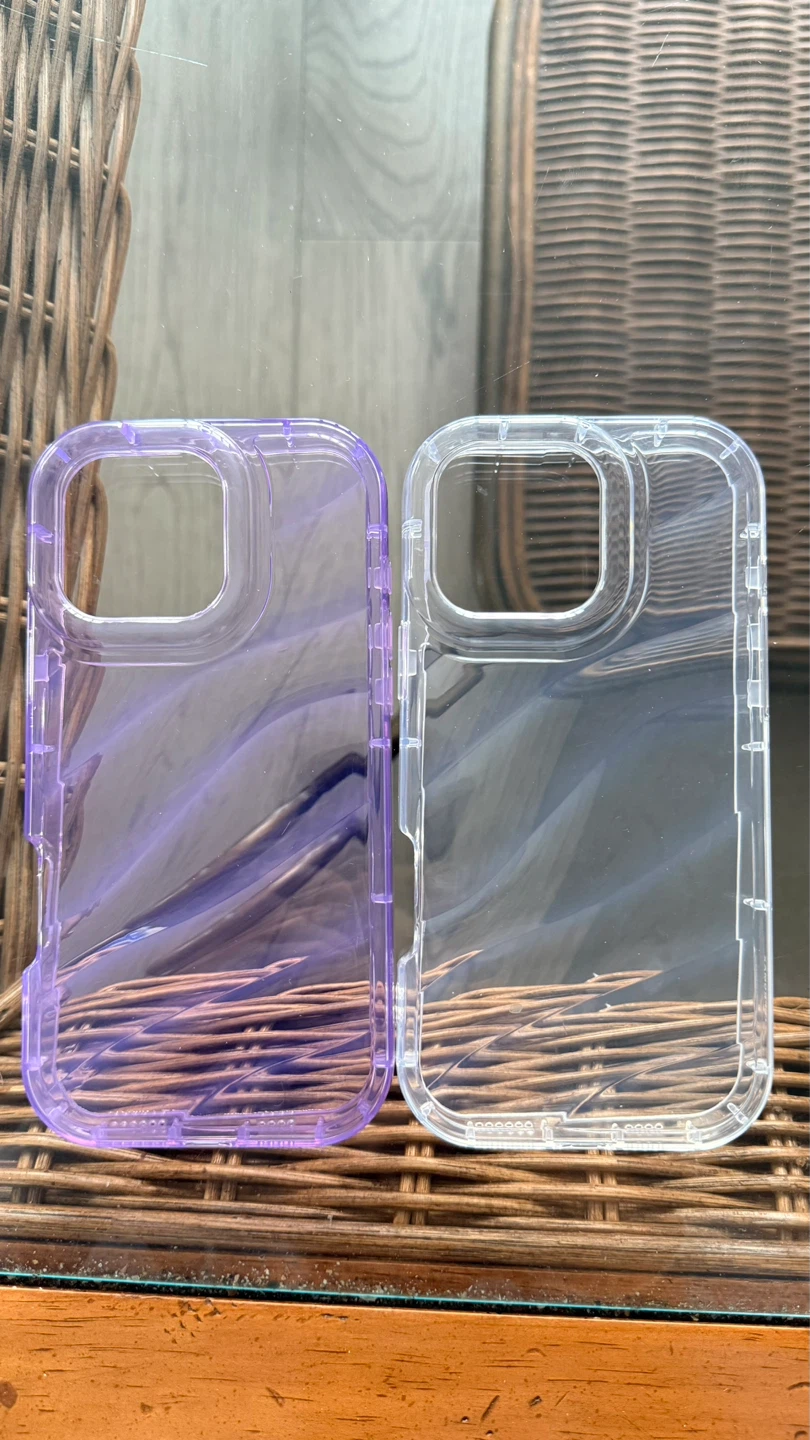iPhone 16 Pro Max Phone Cases (Transparent & Purple)