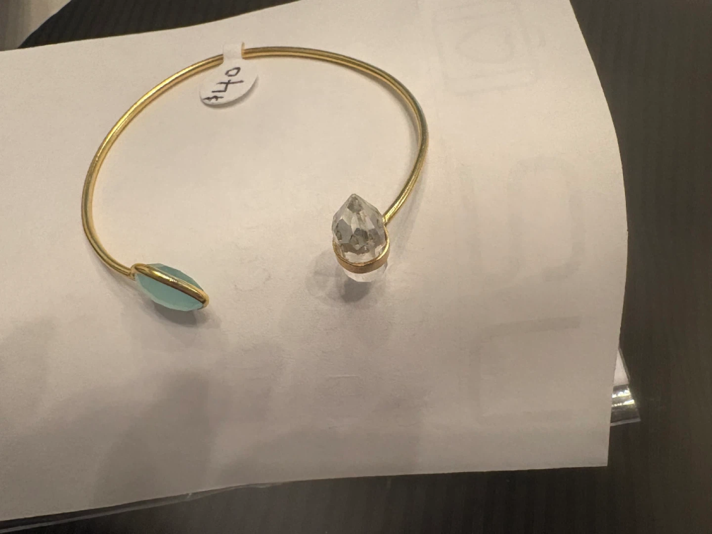 Blue & Clear Druzy Quartz Bracelet - photo 4