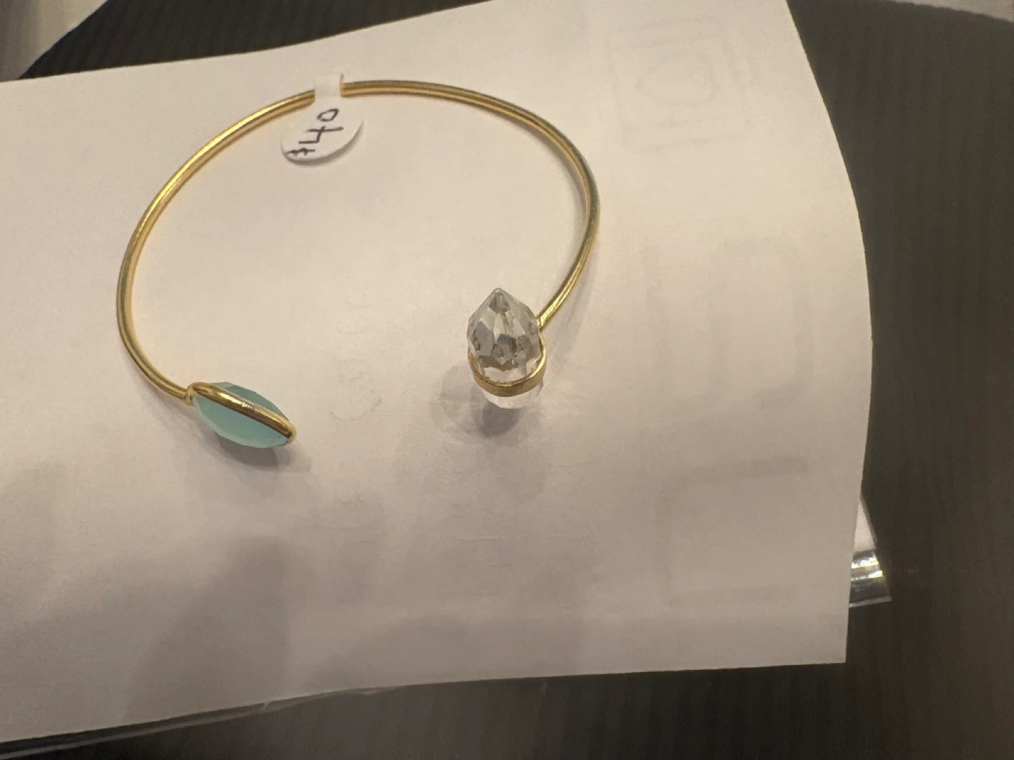 Blue & Clear Druzy Quartz Bracelet - photo 5